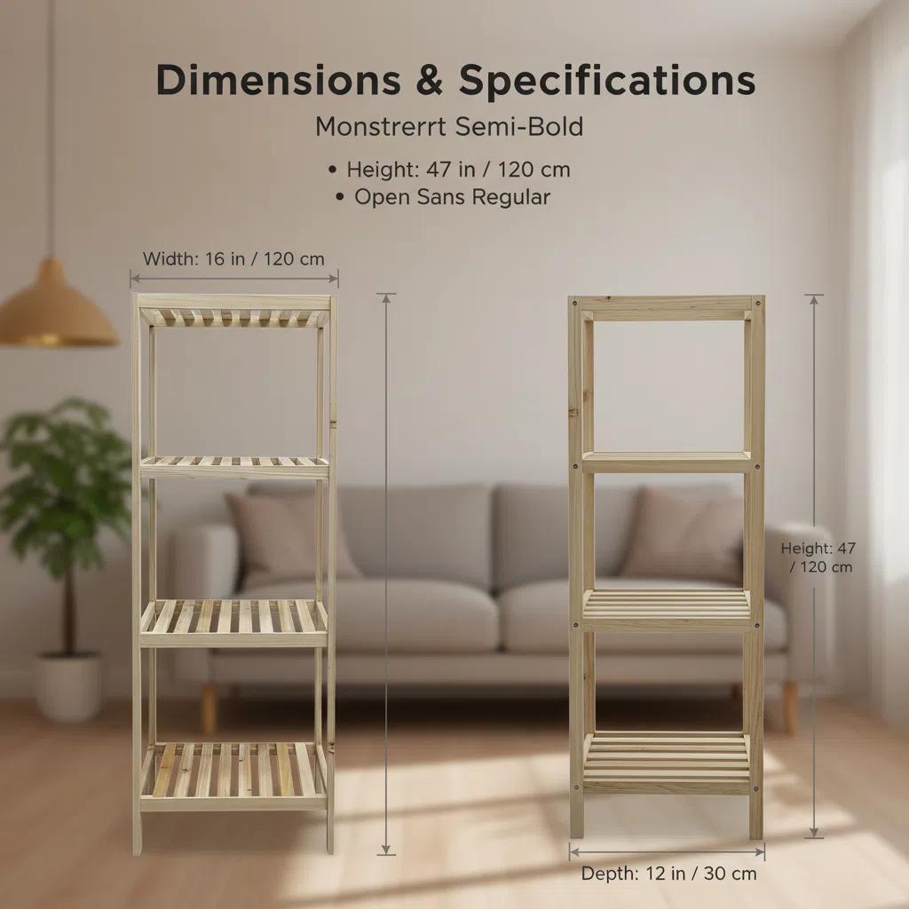 Estante de Madera Claro de Dos Capas para Hogar Pequeño Diseño Abierto y Elegante Soporta hasta 5 kg Organización Hogar Abierta muebles en oferta