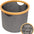 Cesta de Tela Plegable para Ropa Sucia Redonda 30x24.5cm con Asa de Bambú Cesta Organizadora Multiusos para Lavandería Baño y Dormitorio Material Tela Gris y Asa de Bambú