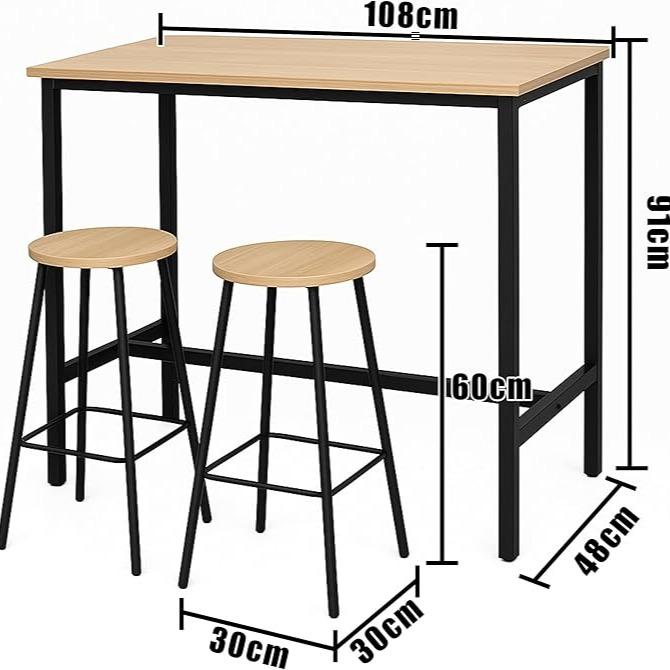 Conjunto de mesa y sillas de bar para hogares pequeños, estilo moderno y minimalista, mesa alta y barra muebles en oferta