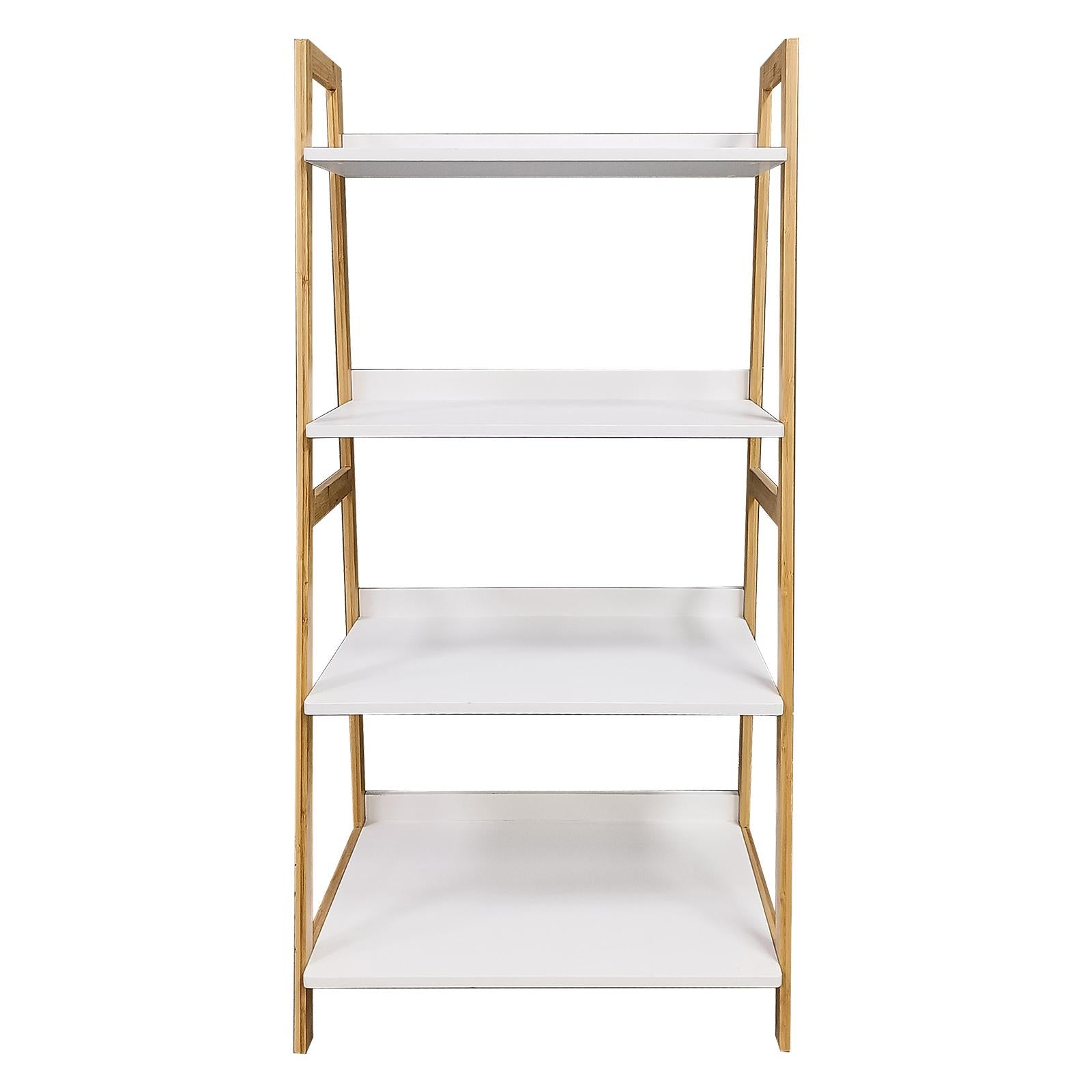 Estante Multifuncional sin Perforación de Bambú Natural y MDF Alta Densidad Organizador de Cocina con Capa Superior para Condimentos y Capa Inferior para Papel de Cocina