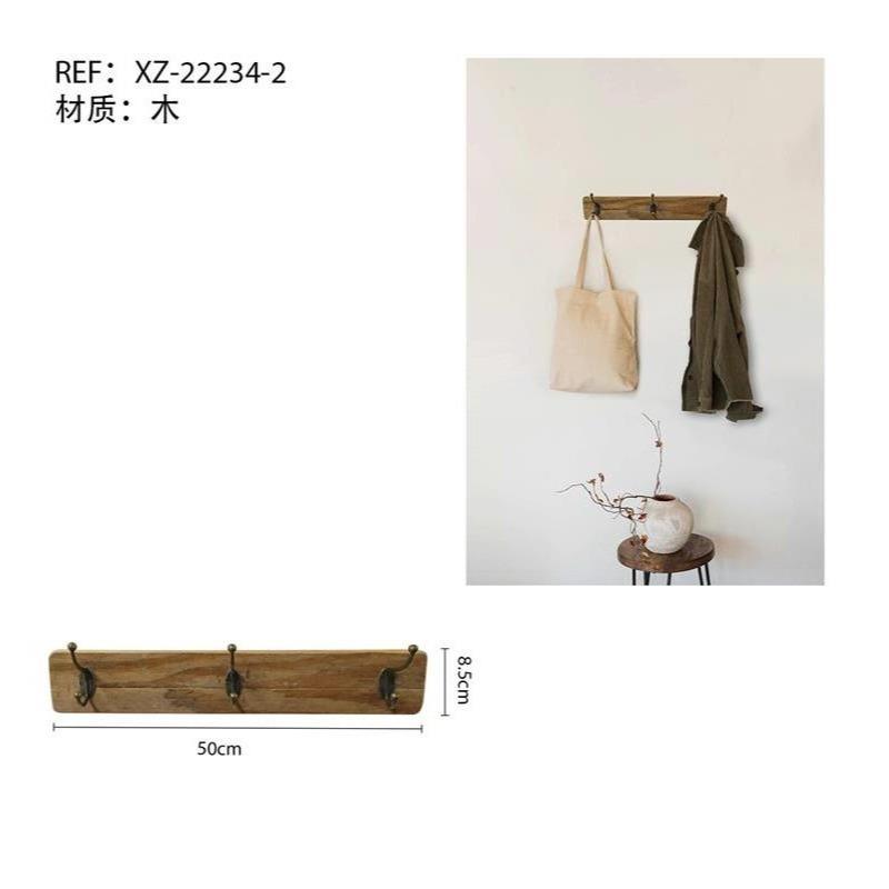 Gancho de Pared de Madera Doble sin Taladro para Organización Multifuncional Instalación Fácil Soporta hasta 5kg Diseño Minimalista Madera Maciza Ideal para Principiantes