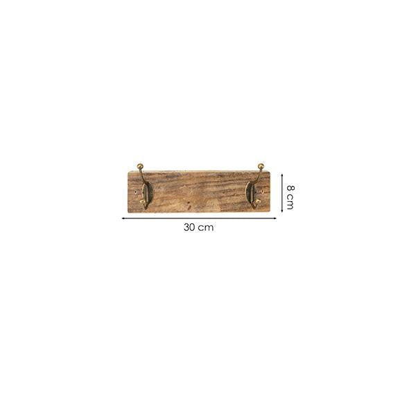 Gancho de Pared de Madera Doble sin Taladro para Organización Multifuncional Instalación Fácil Soporta hasta 5kg Diseño Minimalista Madera Maciza Ideal para Principiantes