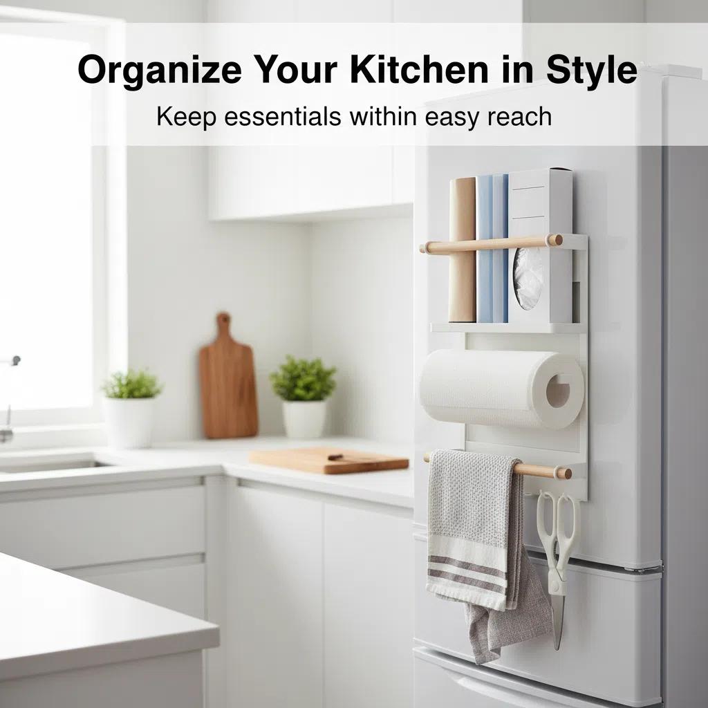 Estante Magnético para Nevera Sin Perforar Organizador de Cocina Set de almacenamiento de especias