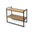 LIN HOME Estante Para Zapatos de Madera y Metal Doble Material Tablero de Madera Maciza Estructura Metálica Reforzada Almacenamiento Eficiente en Capas Diseño Abierto Versátil y Minimalista 3-Tier Resistente y Estable