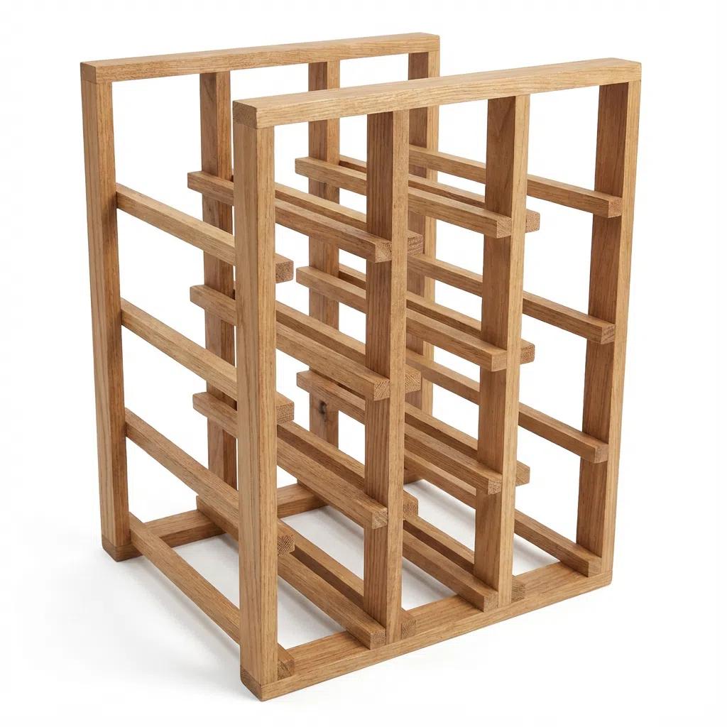 Estantería de Vino de Madera Maciza Multicapa para Uso Doméstico 39cm×30cm×29cm Diseño Escalonado Tres Niveles Soporta 6 Botellas Cada Nivel Organización y Decoración Ideal para Cocina o Bodega