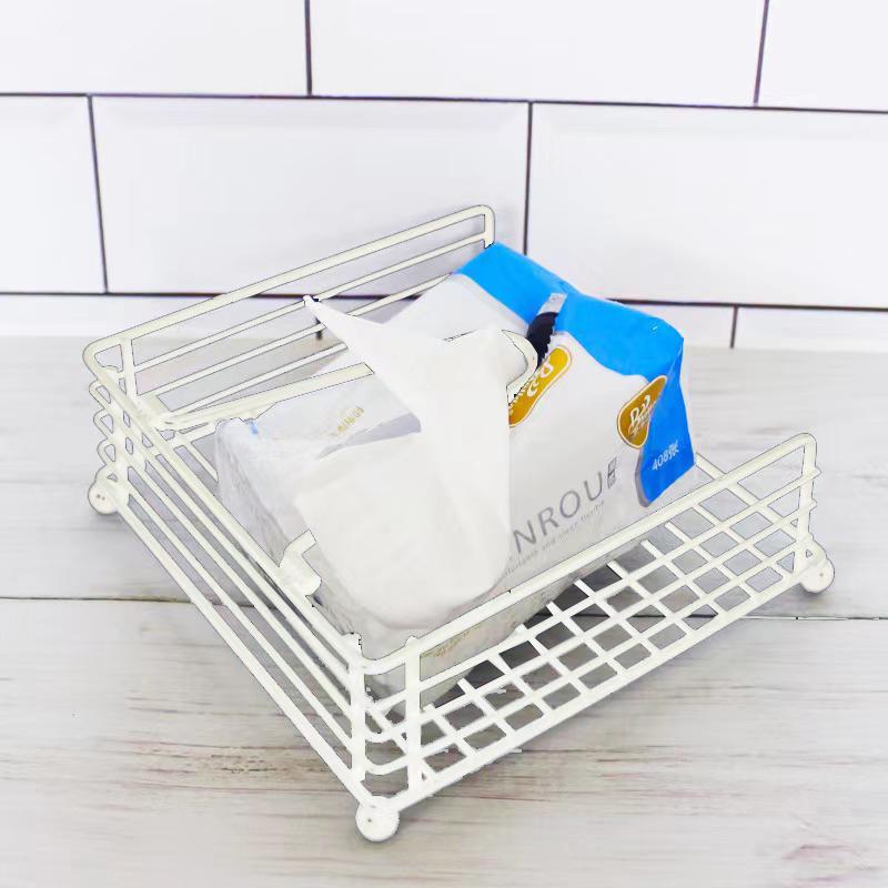 Porta Pañuelos de Metal con Ruedas Organizador Práctico para Cocina y Baño