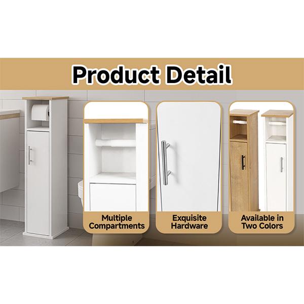 Estantería Vertical Moderna sin Ensamblaje de Almacenaje con Organizador de Espacio en Muebles de Madera y Metal Blanco para Hogar Ordenado Dos Niveles y Compartimento Abierto