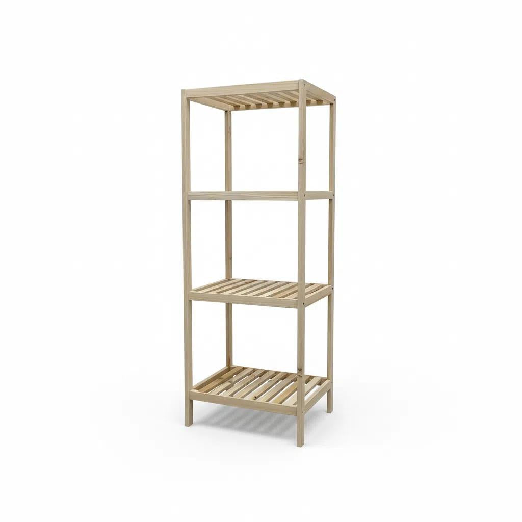 Estante de Madera Claro de Dos Capas para Hogar Pequeño Diseño Abierto y Elegante Soporta hasta 5 kg Organización Hogar Abierta muebles en oferta