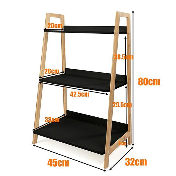 Estante Multifuncional sin Perforación de Bambú Natural y MDF Alta Densidad Organizador de Cocina con Capa Superior para Condimentos y Capa Inferior para Papel de Cocina