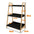 Estante Multifuncional sin Perforación de Bambú Natural y MDF Alta Densidad Organizador de Cocina con Capa Superior para Condimentos y Capa Inferior para Papel de Cocina