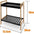 Vida Sostenible TikTok Estante de Bambú Estilo Nórdico - Impermeable y Resistente al Humo Organizador de Baño con Tablero MDF y Marco FSC Soporta 8kg Superior/10kg Inferior
