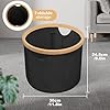 Cesta Organizadora Plegable de Bambú y Tela para Hogar Minimalista