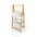 LIN HOME Bombu RS22117 rek met 2 opbergdozen van polyesterweefsel, organizer voor kleine dingen voor badkamer of keuken de bambú Canasta corner shelf soportes y estanterías garaje resistente al óxido ropa ampliable electrónica 5 capas juguetes