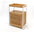 LIN HOME Mueble de Baño Antihumedad con Cajones Organización de Baño Moderna Diseño Impermeable y Ecológico Blanco Mate/Madera Natural