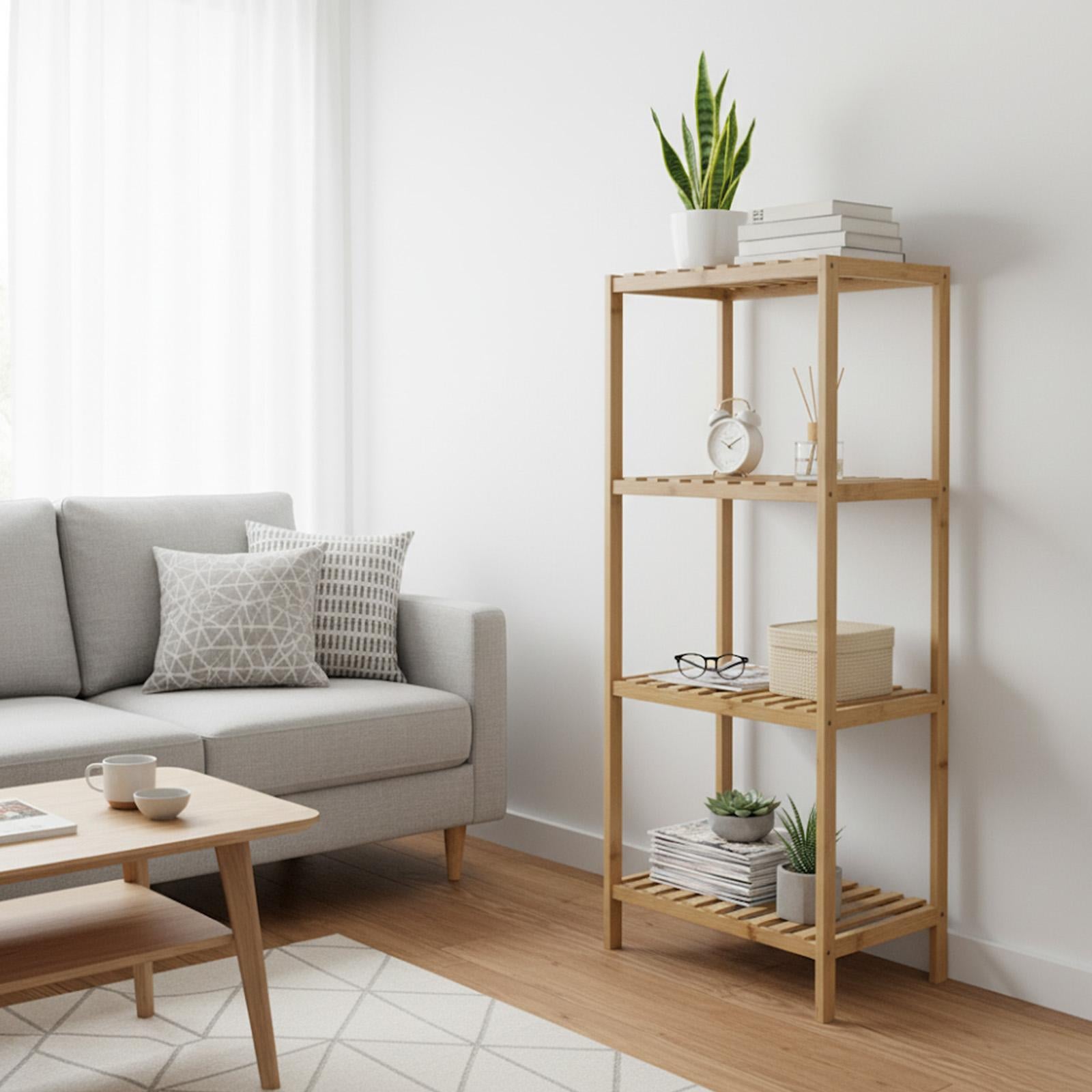 Estante Natural de Bambú Ecológico y Saludable con Diseño de Tres Niveles 69.5cm×35.5cm×26.5cm Zapatero Vertical Ideal para Organizar Espacios Pequeños Muebles en Oferta