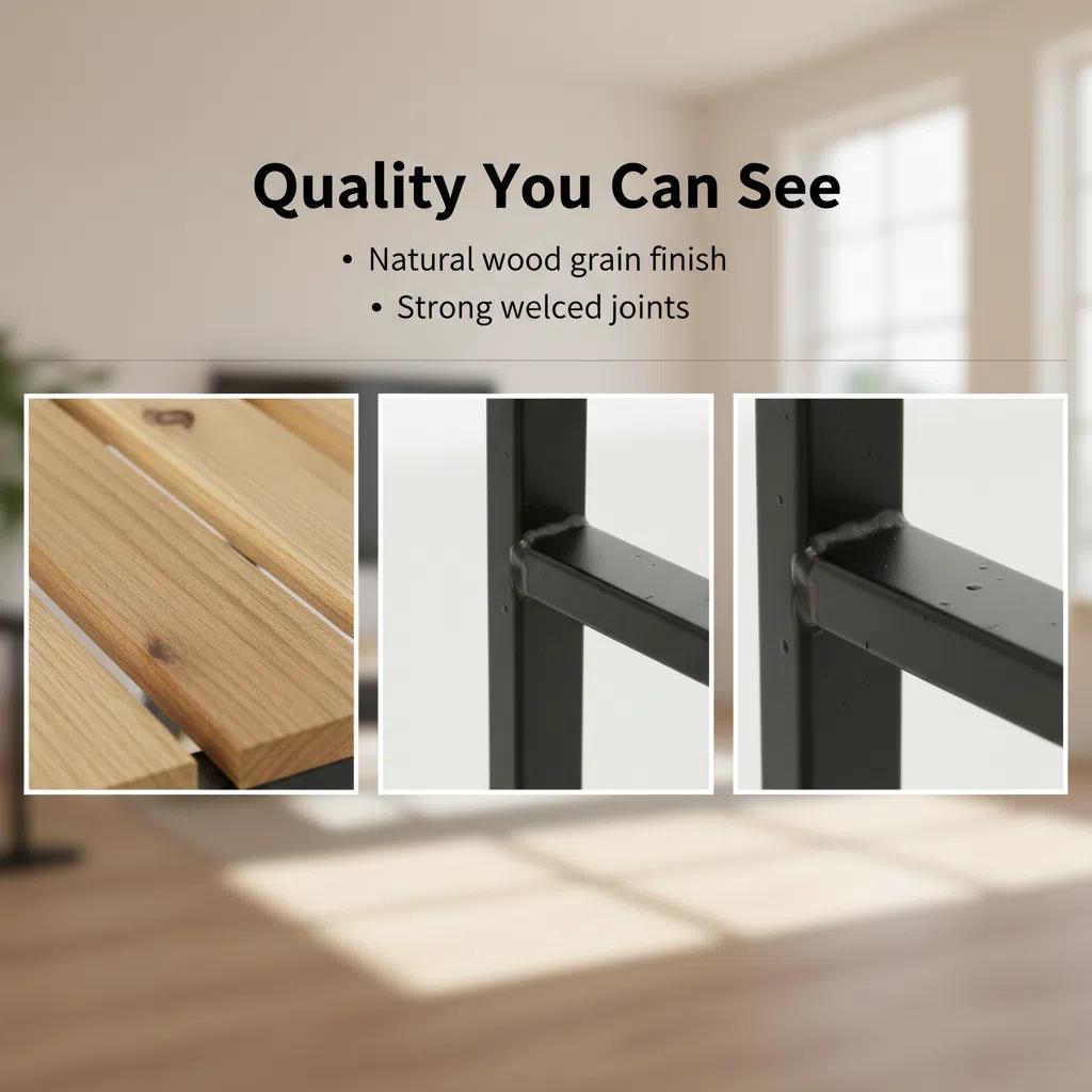 Estantería Multifuncional de Hierro y Madera Niveles 30x24x63cm Organizador Compacto para Baño y Hogar Set de Almacenamiento Estable y Versátil