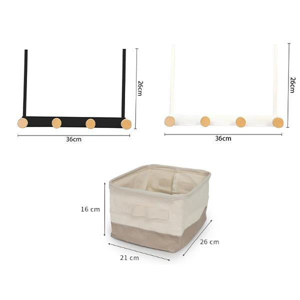 Set de Organización Hogar | Gancho para Puerta + Cesta de Almacenaje | Multifuncional
