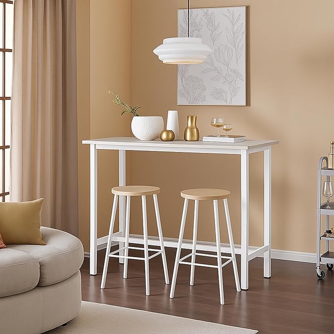 Conjunto de mesa y sillas de bar para hogares pequeños, estilo moderno y minimalista, mesa alta y barra muebles en oferta