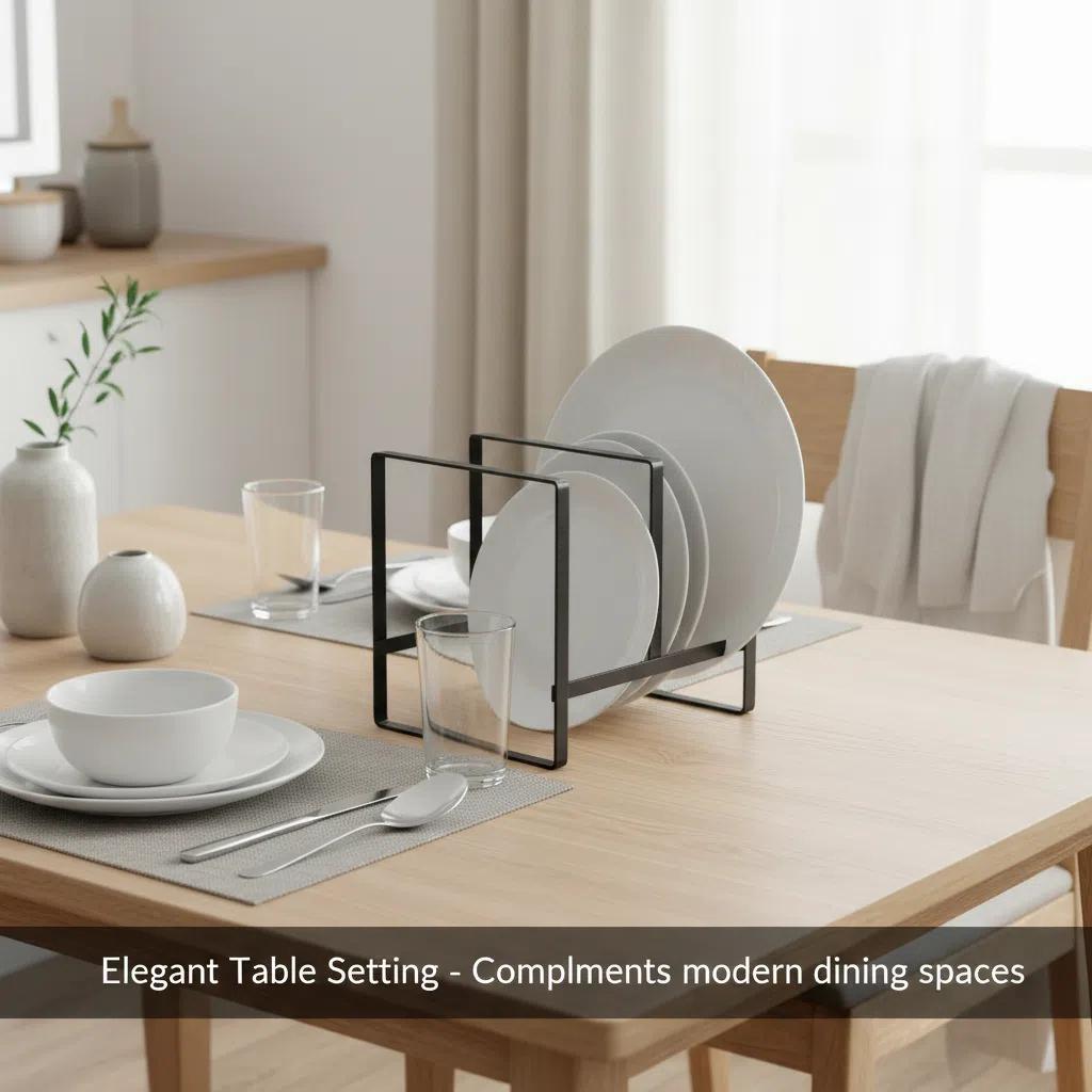 Set de Organización para Cocina | Porta-Platos + Canasta de Frutas Doble | Metal