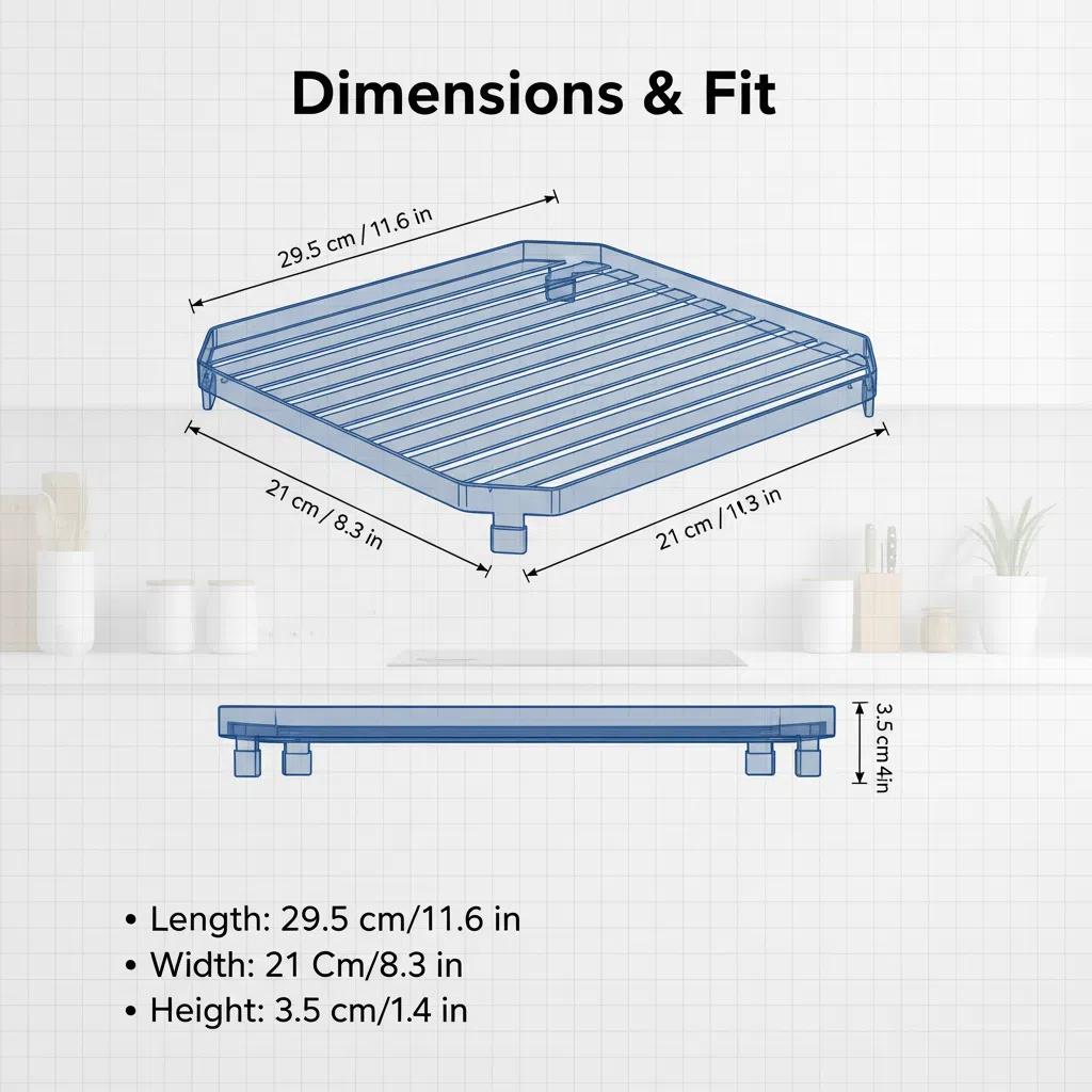 Estante de Escurrido para Fregaderos de Metal 29.5CM Organizador Multifuncional para Platos y Verduras Resistente a la Corrosión Diseño Permeable Ahorra Espacio Fácil de Instalar Ideal para Cocina