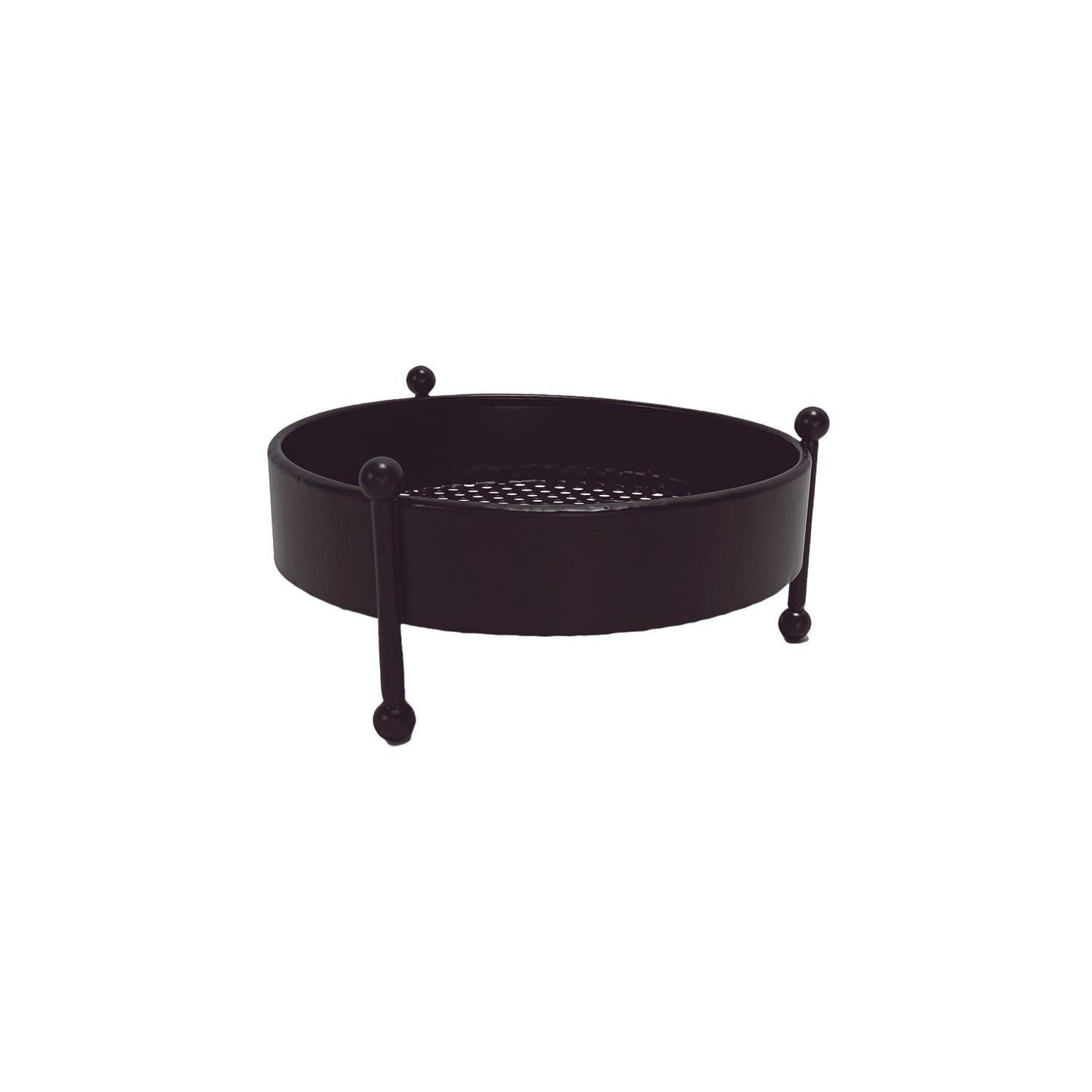 Platos de Organización de Hierro Negro Redondo Organizador de Mesa Moderno para Sala y Dormitorio Porta-esponja para fregadero
