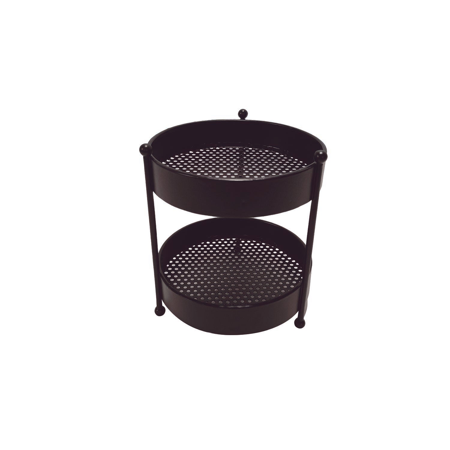 Platos de Organización de Hierro Negro Redondo Organizador de Mesa Moderno para Sala y Dormitorio Porta-esponja para fregadero