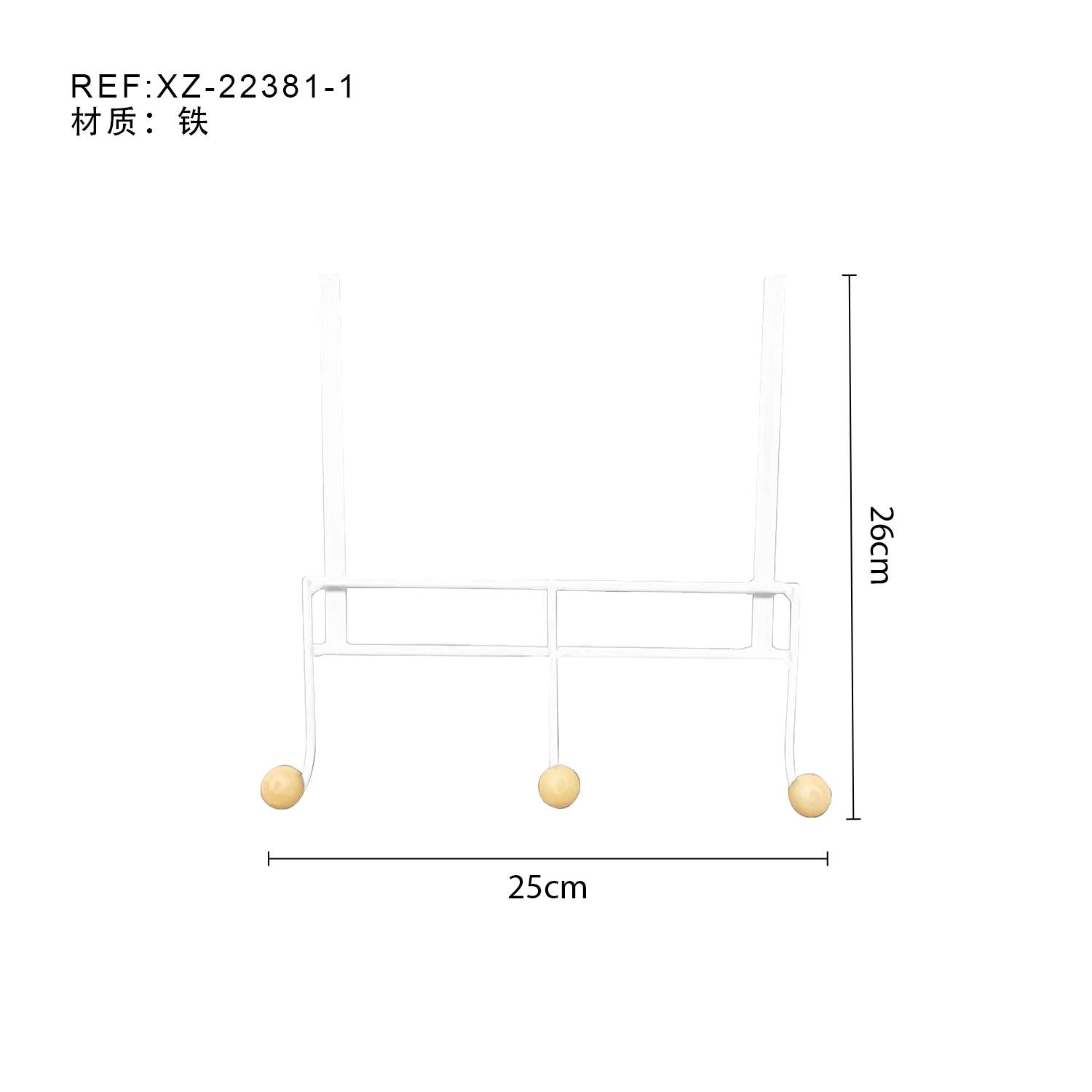 Gancho de Hierro para Puerta Sin Taladrar Moderno y Multifuncional con 3 Barras Verticales Blancas Capacidad de Carga de 5kg para Abrigos y Bolsos Diseño Simétrico y Resistente a la Corrosión