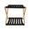 Estante Zapatero Plegable de 2 Niveles de Bambú 28x37.5x33cm Negro Organizador Portátil para Calzados Sin Instalación Ideal para Pasillos