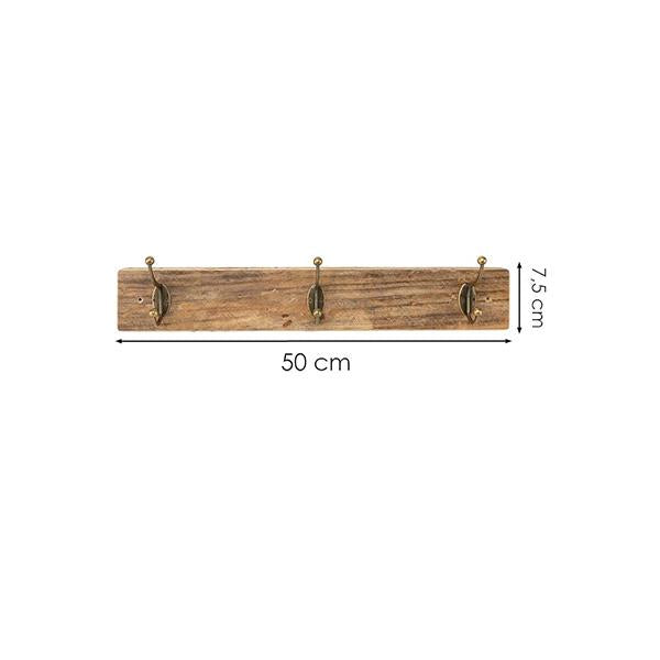 Gancho de Pared de Madera Doble sin Taladro para Organización Multifuncional Instalación Fácil Soporta hasta 5kg Diseño Minimalista Madera Maciza Ideal para Principiantes