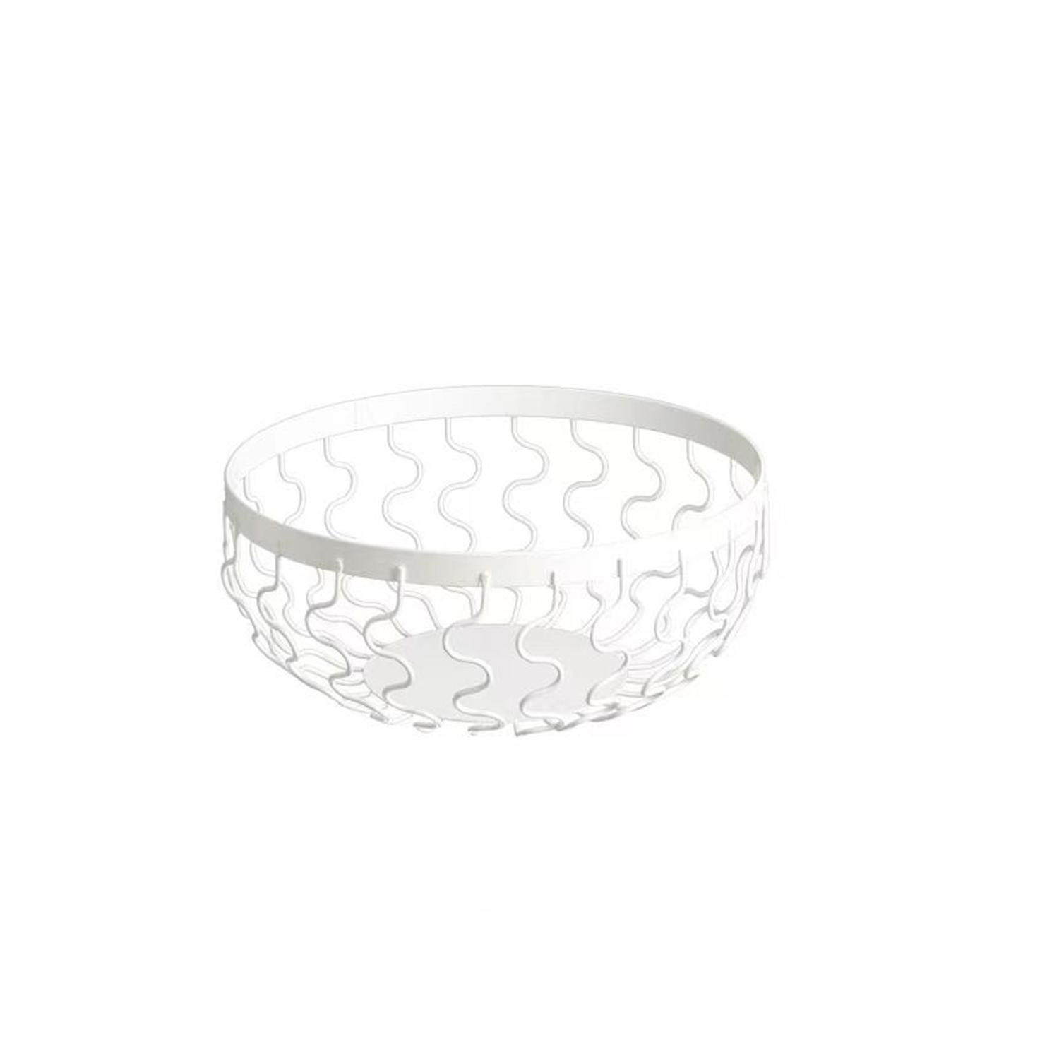 Canasta de frutas de metal con diseño de onda Organizador de cocina resistente Porta-esponja para fregadero Cesta