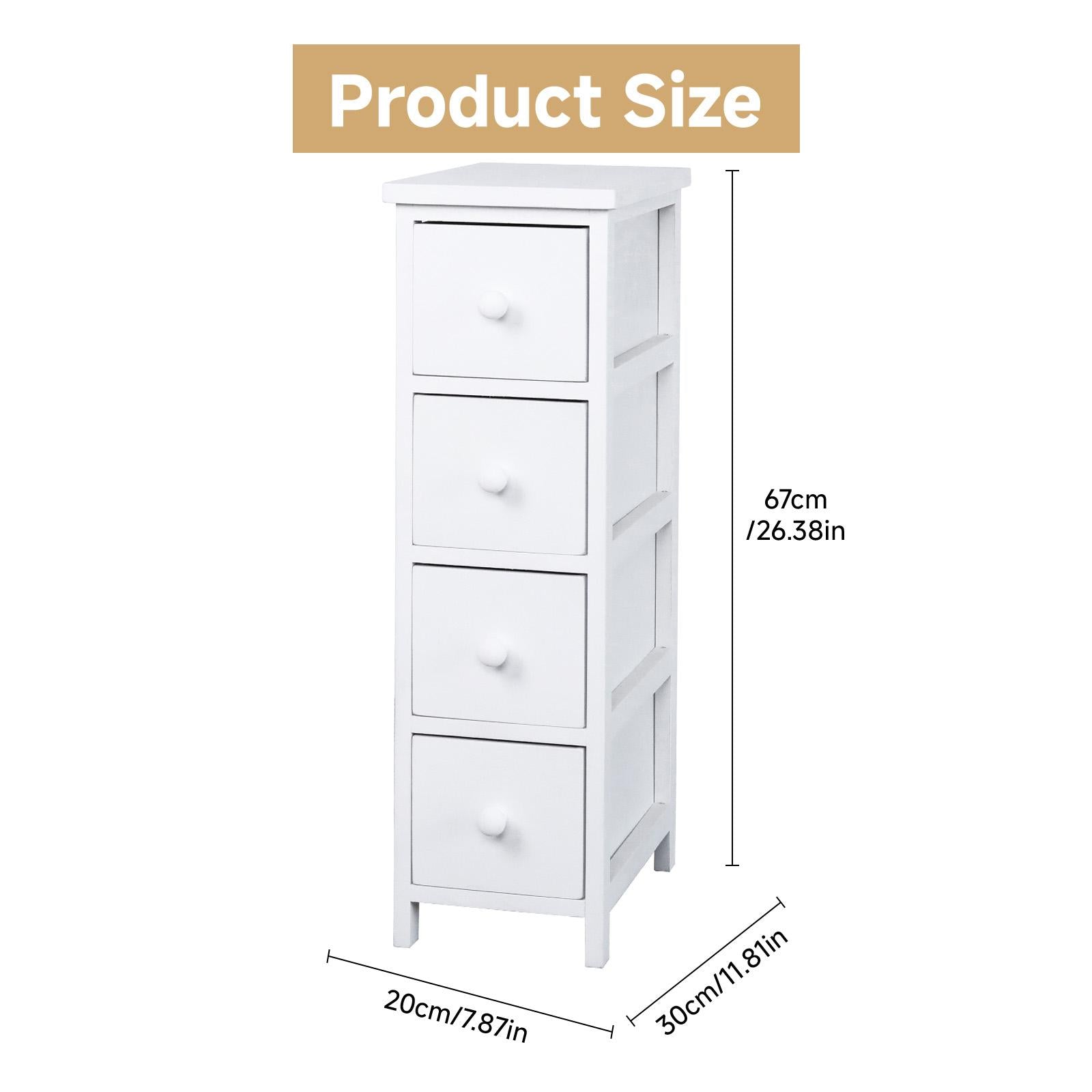Marca Gabinete de Almacenamiento con 4 Cajones de Madera Mueble Organizador para Ropa Documentos o Accesorios Estilo Simple y Elegante para Hogar Diseño Funcional y Práctico