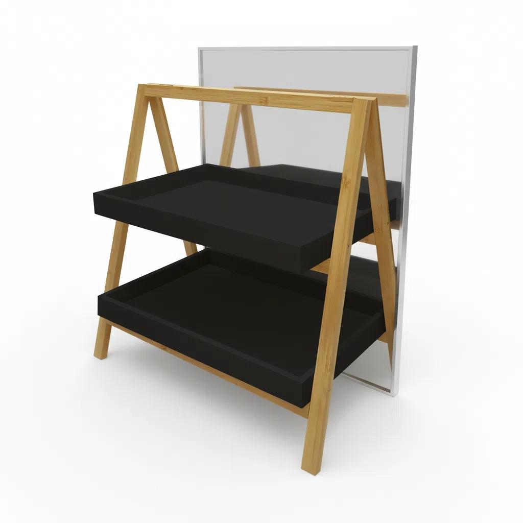 Estante de Cocina Doble Nivel Organizer de Espacio en Madera de Alta Calidad para Cocina y Comedor Diseño Compacto y Estable