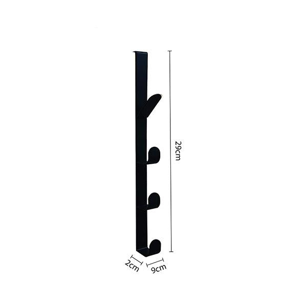 Set de Organización para Baño | Gancho Vertical de 3 Ganchos + Espejo Cuadrado de Alta Definición | Metal Resistente y Antirroto | 9x29cm | Ideal para Baño y Entrada | Organización Moderna y Minimalista