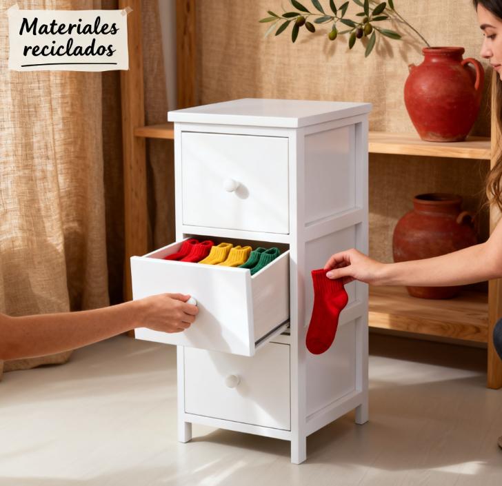 Gabinete de Madera de 3 Niveles Estilo Minimalista y Moderno Ideal para Hogar Baño o Sala Ahorra Espacio y Organiza con Estilo Sin Comprometer el Diseño