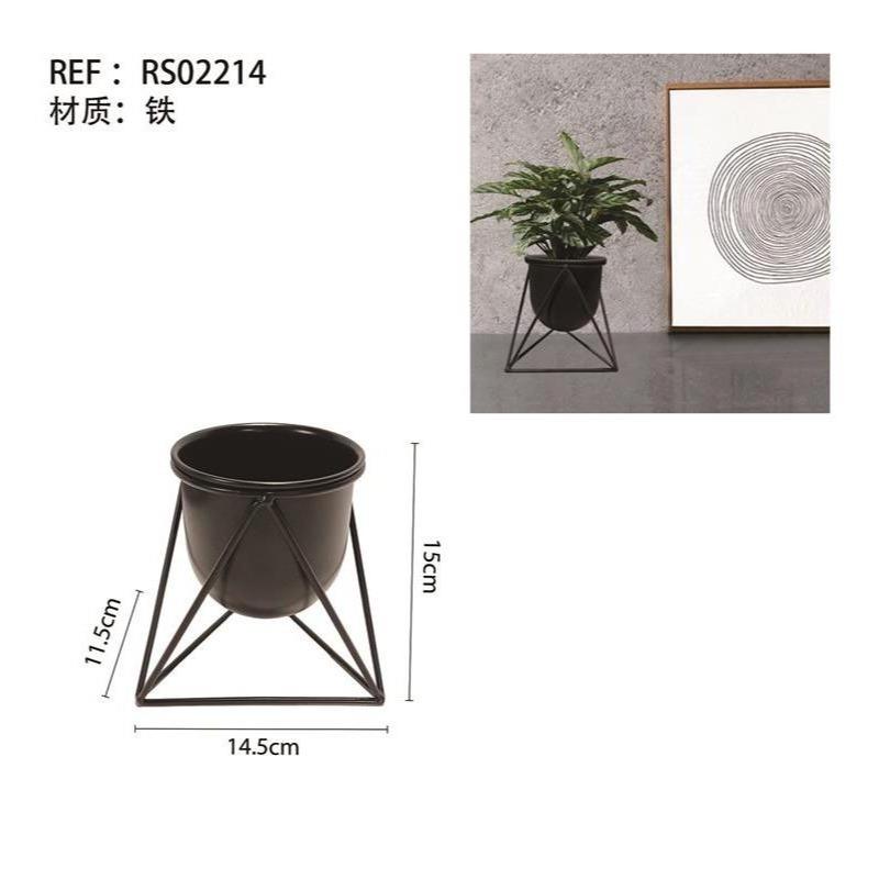 Soporte de Hierro Minimalista para Plantas Pequeñas | Macetero de Hierro