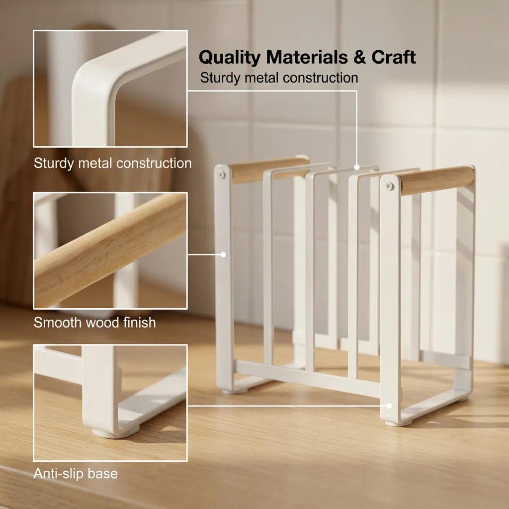 Soporte de Platos de Metal Multicapa para Cocina Porta-esponja Diseño Minimalista Estabilidad Durabilidad 20cm×12cm×16cm Dos Niveles para Platos Tazas y Tapas Estilo Moderno