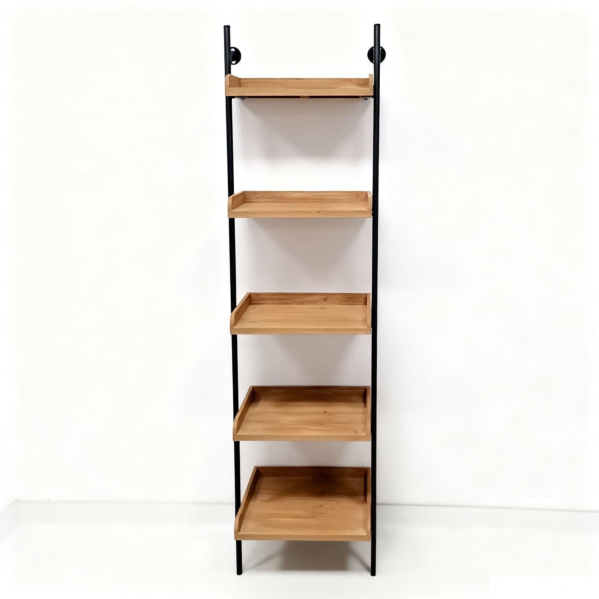 Estante Multinivel 5 Capas Madera y Metal Organización Vertical Decoración Industrial Rack de Cocina 5 Niveles 1m² Espacio Ampliado 300% Acceso Rápido 20 Artículos Más Resistente hasta 10kg