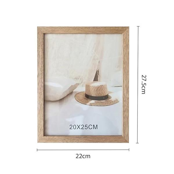 Set de Decoración Estilo Nórdico | Marco de Madera + Espejo Redondo Dorado | Decoración Hogar