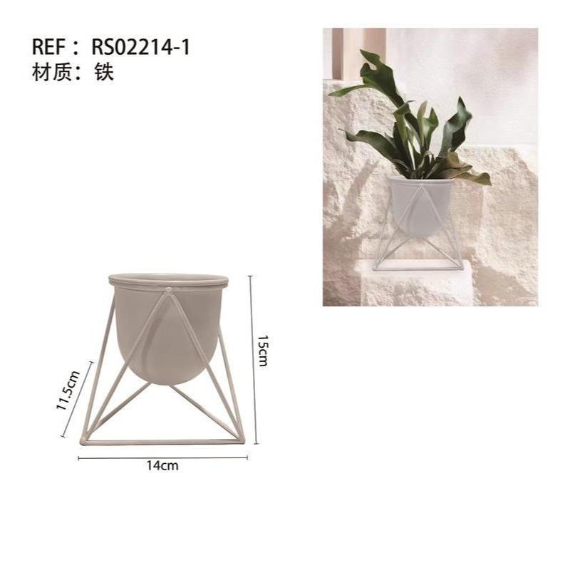 Soporte de Hierro Minimalista para Plantas Pequeñas | Macetero de Hierro