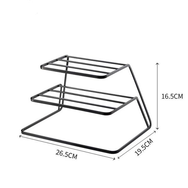 Organizador de Platos de Metal de 3 Capas - Estante para Cocina Ahorro de Espacio Porta-esponja Set de almacenamiento de especias Rack de cocina