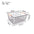 Canasta de Metal con Mango de Madera Diseño Nórdico Multifuncional para Hogar Cocina Baño Dormitorio Sala de Estar Organización Moderna y Práctica 28x22x12.3 cm