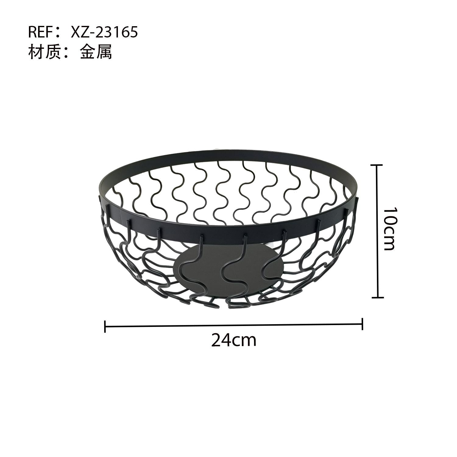 Set de 3 para Organización de Cocina | Porta-Platos Grande+Pequeño + Canasta de Frutas | Metal Antirroto