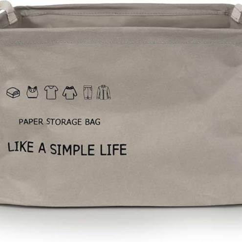 Cesta de Papel Kraft Impermeable - Organizador de Ropa Estilo Minimalista LIKE A SIMPLE LIFE