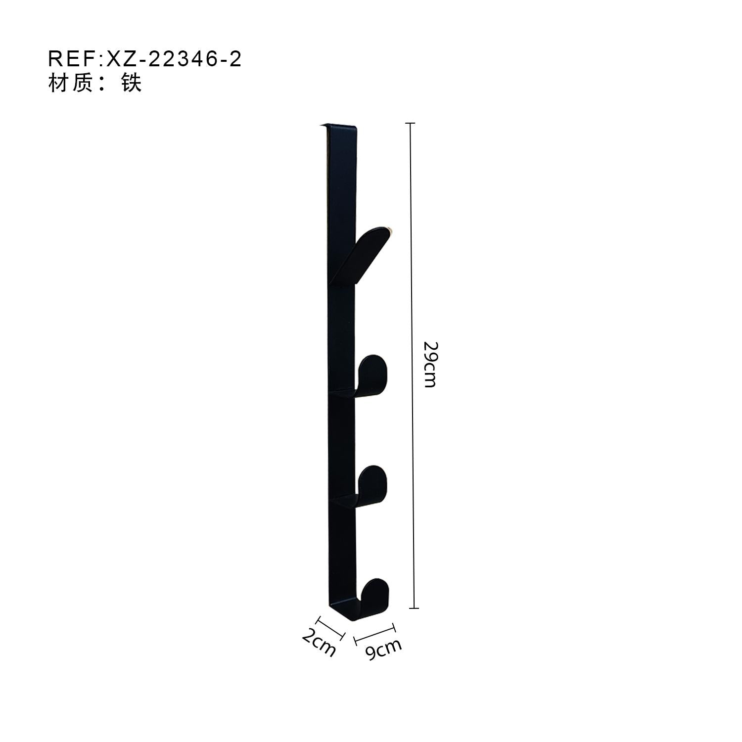 Gancho de Pared Solución Minimalista de Organización Hogar en Blanco con 4 Ganchos para Ropa y Accesorios
