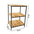 Estantería Multifuncional de Hierro y Madera Niveles 30x24x63cm Organizador Compacto para Baño y Hogar Set de Almacenamiento Estable y Versátil