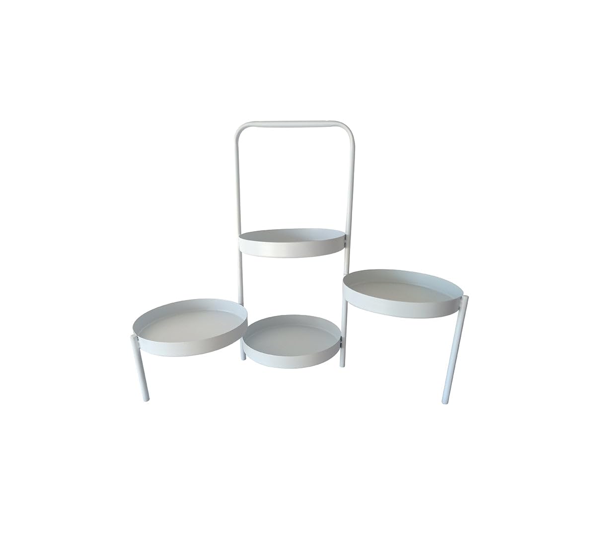 LIN HOME RS22061 Estantes de Hierro para Plantas Resistente y Delicado 4 Niveles Combinables Libremente para Jardín Vertical y Decoración Nórdica Altura Ajustable y Patines Antideslizantes