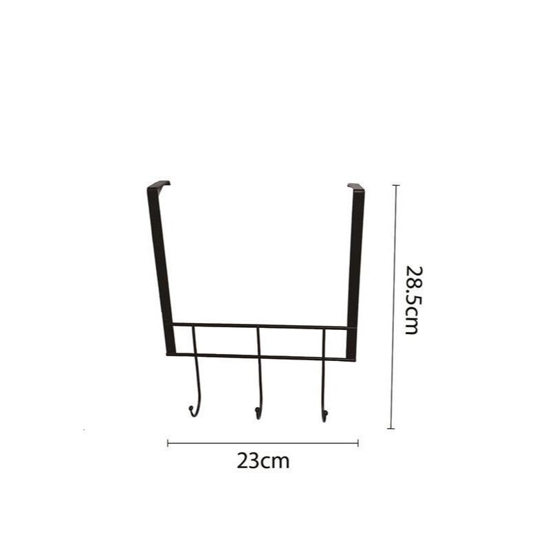 Set de Organización para Baño con Gancho para Puerta 3 Ganchos Alta Resistencia Espejo Cuadrado Alta Definición Metal Grueso Antirroto Ideal para Ambientes Húmedos 23x28.5cm Organización Moderna y Funcional