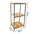 Estantería Multifuncional de Hierro y Madera Niveles 30x24x63cm Organizador Compacto para Baño y Hogar Set de Almacenamiento Estable y Versátil