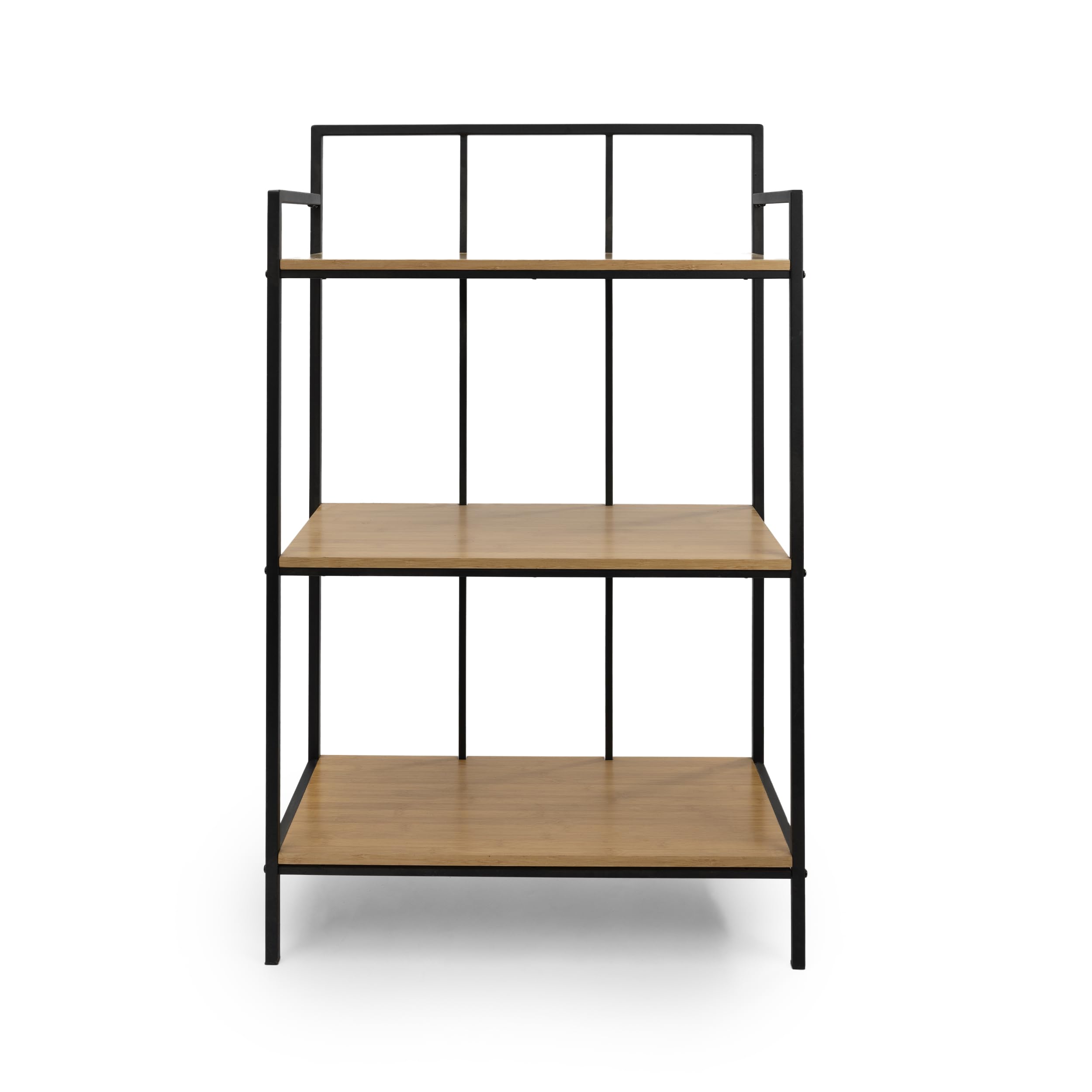 LIN HOME Estante Para Zapatos de Madera y Metal Doble Material Tablero de Madera Maciza Estructura Metálica Reforzada Almacenamiento Eficiente en Capas Diseño Abierto Versátil y Minimalista 3-Tier Resistente y Estable