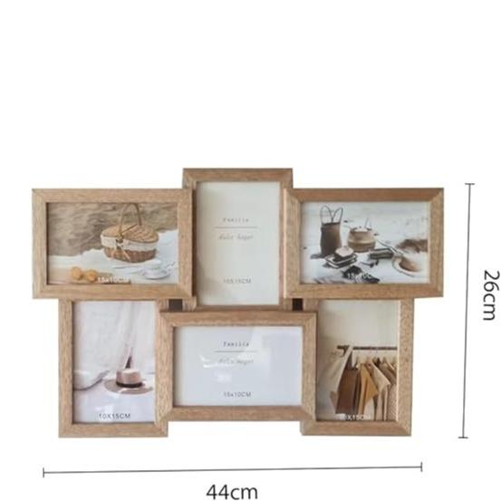 Set de 6 marcos de madera estilo nórdico para pared de fotos familiar 44cm×26cm
